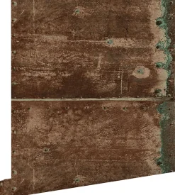 ESTAhome papier peint plaques métalliques brun rouille - 53 cm x 10.05 m - 138221