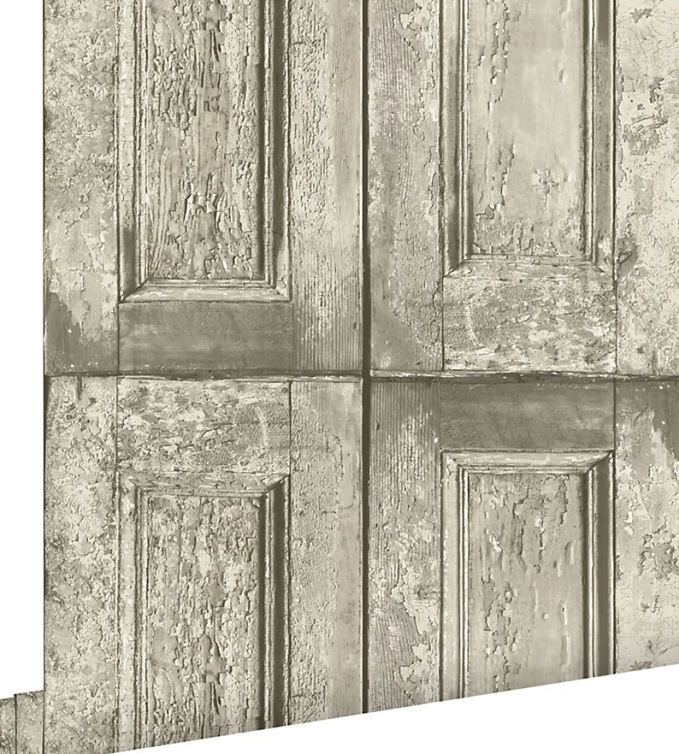 ESTAhome papier peint portes à panneaux marron clair - 53 cm x 10.05 m - 138206