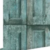 ESTAhome papier peint portes à panneaux turquoise - 53 cm x 10.05 m - 138208