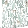 ESTAhome papier peint singes de la jungle vert menthe - 53 cm x 10.05 m - 139071