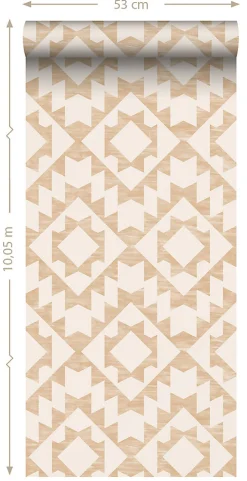 ESTAhome papier peint tapis Marrakech beige - 53 cm x 10.05 m - 139550