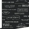 ESTAhome papier peint texte tableau noir et blanc - 53 cm x 10.05 m - 128507