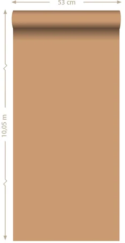 ESTAhome papier peint uni brun cuivré brillant - 53 cm x 10.05 m - 138835