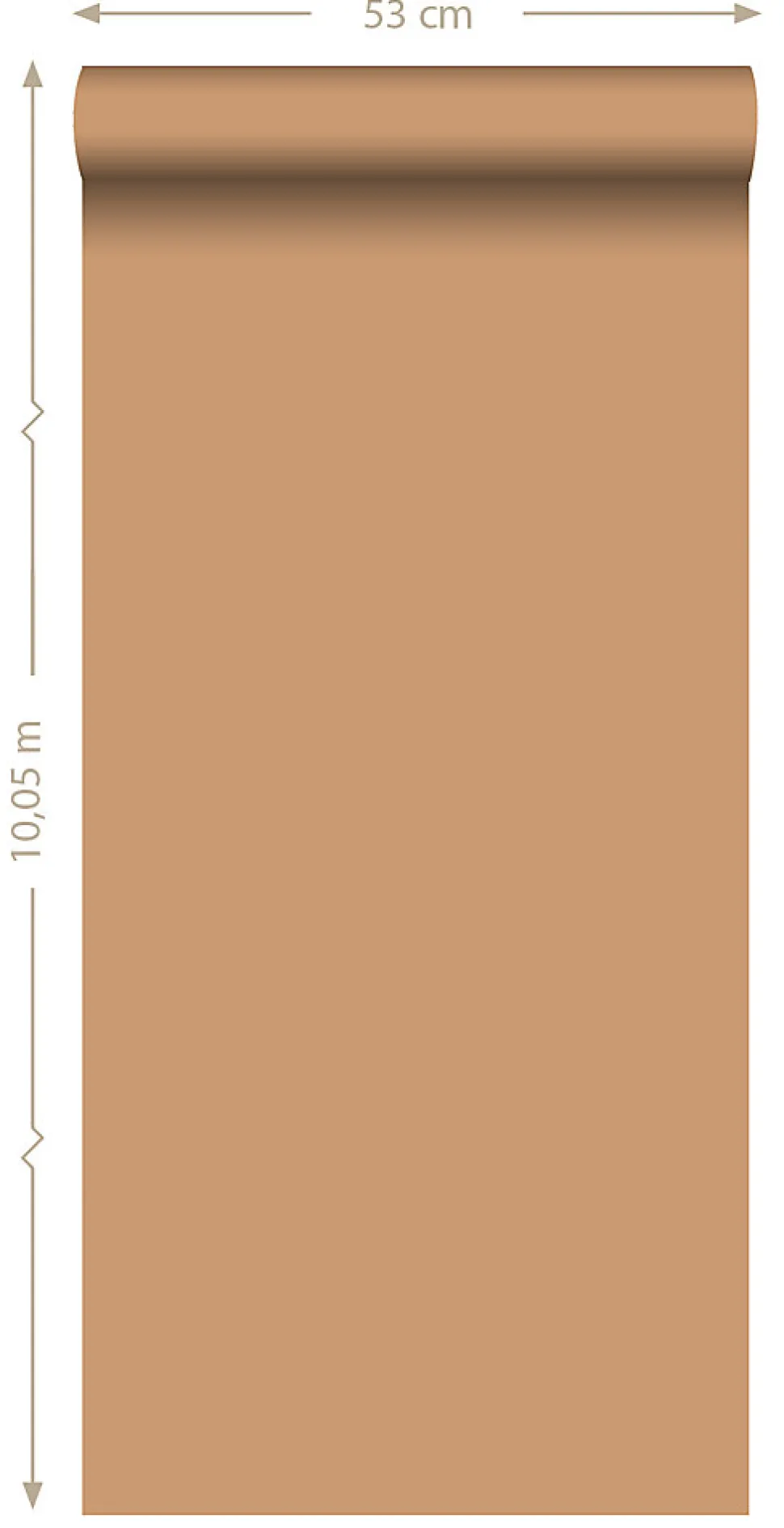 ESTAhome papier peint uni brun cuivré brillant - 53 cm x 10.05 m - 138835