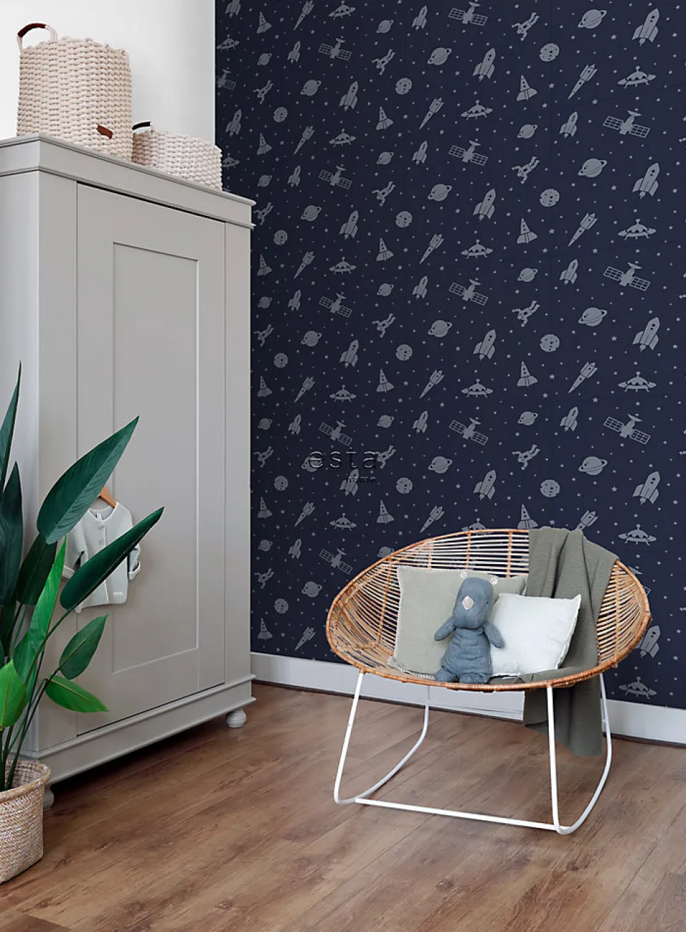 ESTAhome papier peint Univers bleu foncé - 50 x 900 cm - 139463