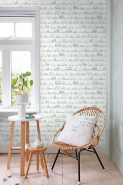 ESTAhome papier peint voitures vert menthe grisé - 53 cm x 10.05 m - 139043
