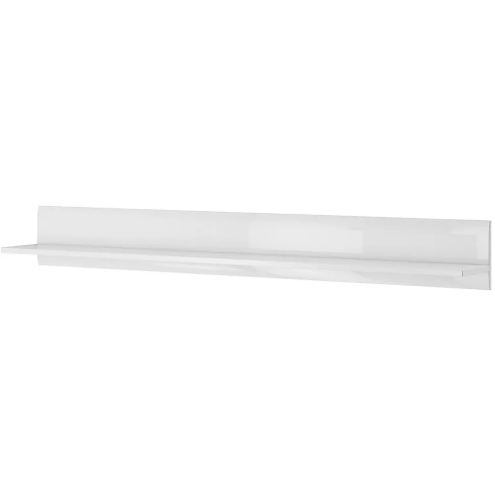 Etagère BREDA 180 cm Blanc mat et brillant Design moderne et fonctionnel