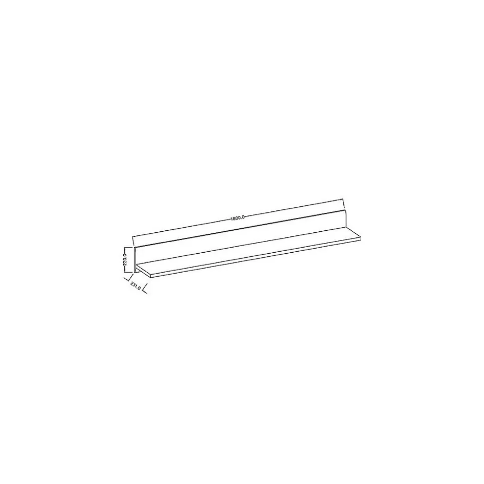 Etagère BREDA 180 cm Blanc mat et brillant Design moderne et fonctionnel
