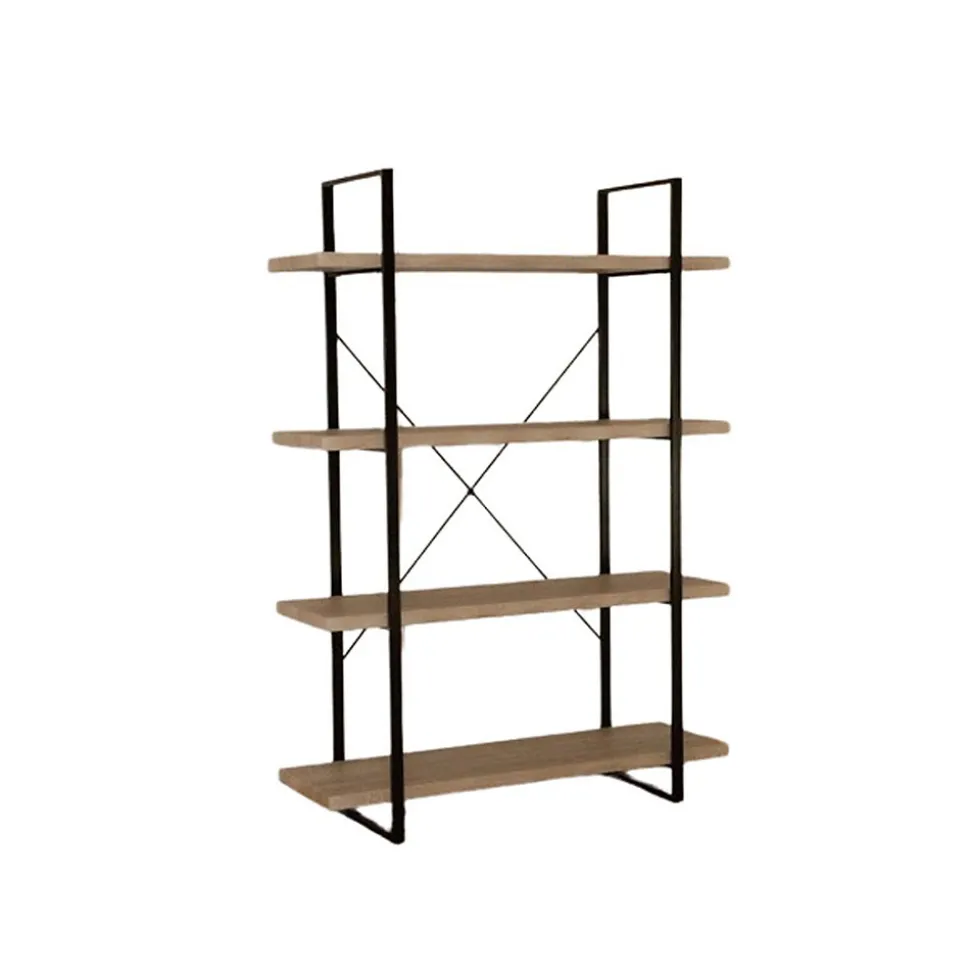 Etagère industrielle SHELVES 4 niveaux Bois et métal Design loft tendance