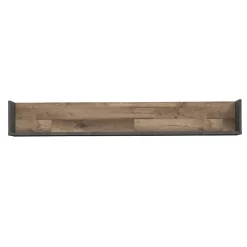 Etagère murale 170 cm décor bois recyclé et béton gris - APACHE