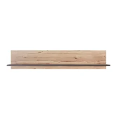 Etagère murale 150 cm décor bois clair et gris - MARBELLA