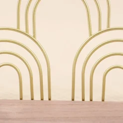 Etagère murale forme arches dorés 50cm