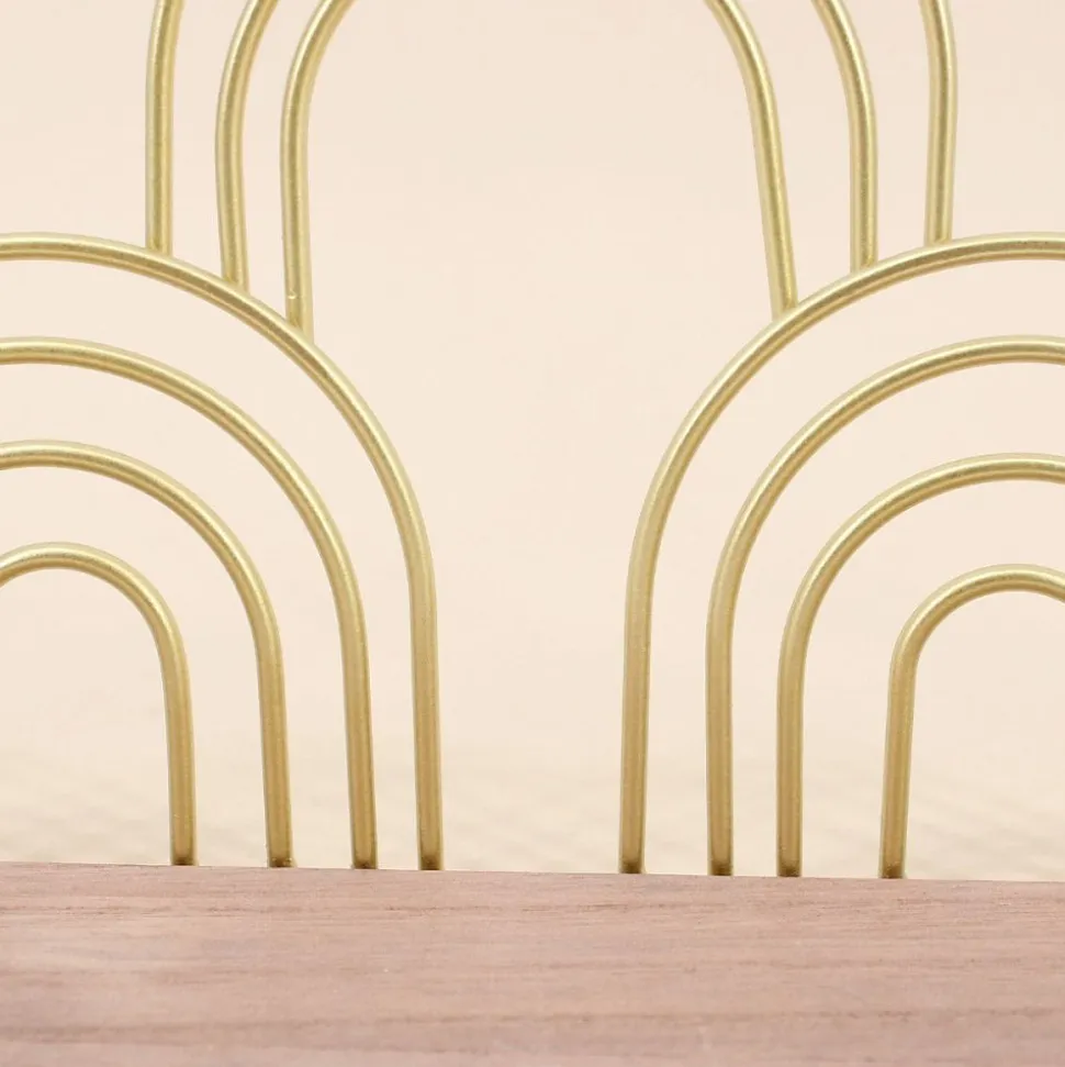 Etagère murale forme arches dorés 50cm