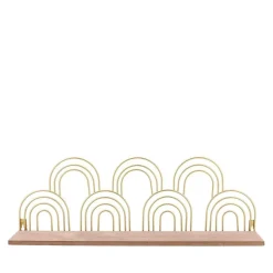 Etagère murale forme arches dorés 50cm