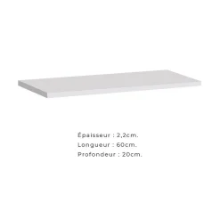 Etagère murale SWITCH 60 cm blanc mat
