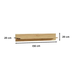 Etagère Murale 130x20 Cm En Bois Design Contemporain