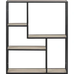 Etagère sur 3 niveaux asymétriques en MDF et métal