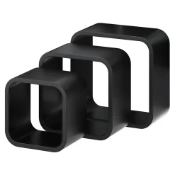 Etagères murales cubes modulables Cusko Form, noir, 3 pièces