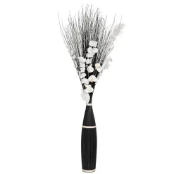 Fagot orchidée - blanc et noir - H150 cm - Blanc- Atmosphera