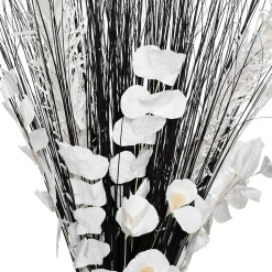 Fagot orchidée - blanc et noir - H150 cm - Blanc- Atmosphera