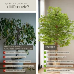 Ficus artificiel à l'aspect naturel avec beaucoup de volume 160cm