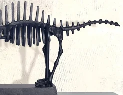 Figurine Déco T-Rex Aluminium Noir Statue Dinosaure 62 cm Décoration FineBuy