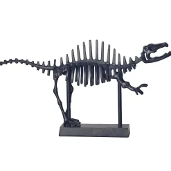 Figurine Déco T-Rex Aluminium Noir Statue Dinosaure 62 cm Décoration FineBuy