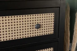 Film adhésif décoratif D-C-Fix Dekore Woven Cane PVC avec adhésif Cannage structuré mat et satiné beige, anthracite L. 200 x l. 45 cm