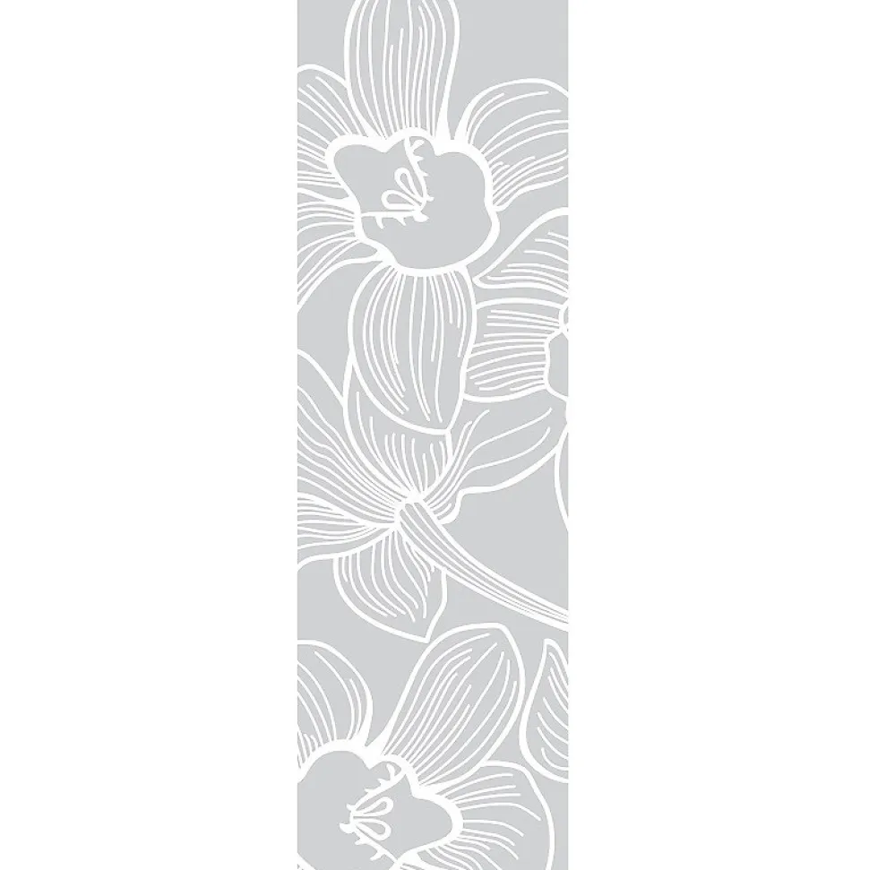 Film Fenêtre Anti Regard Occultant - FLEUR D'ORCHIDÉE - Stickers Autocollant Brise-Vue pour Vitre & Porte de Douche - 55x185cm