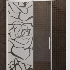 Film Fenêtre Anti Regard Occultant - ROSES - Stickers Autocollant Brise-Vue pour Vitre & Porte de Douche - 150x45cm