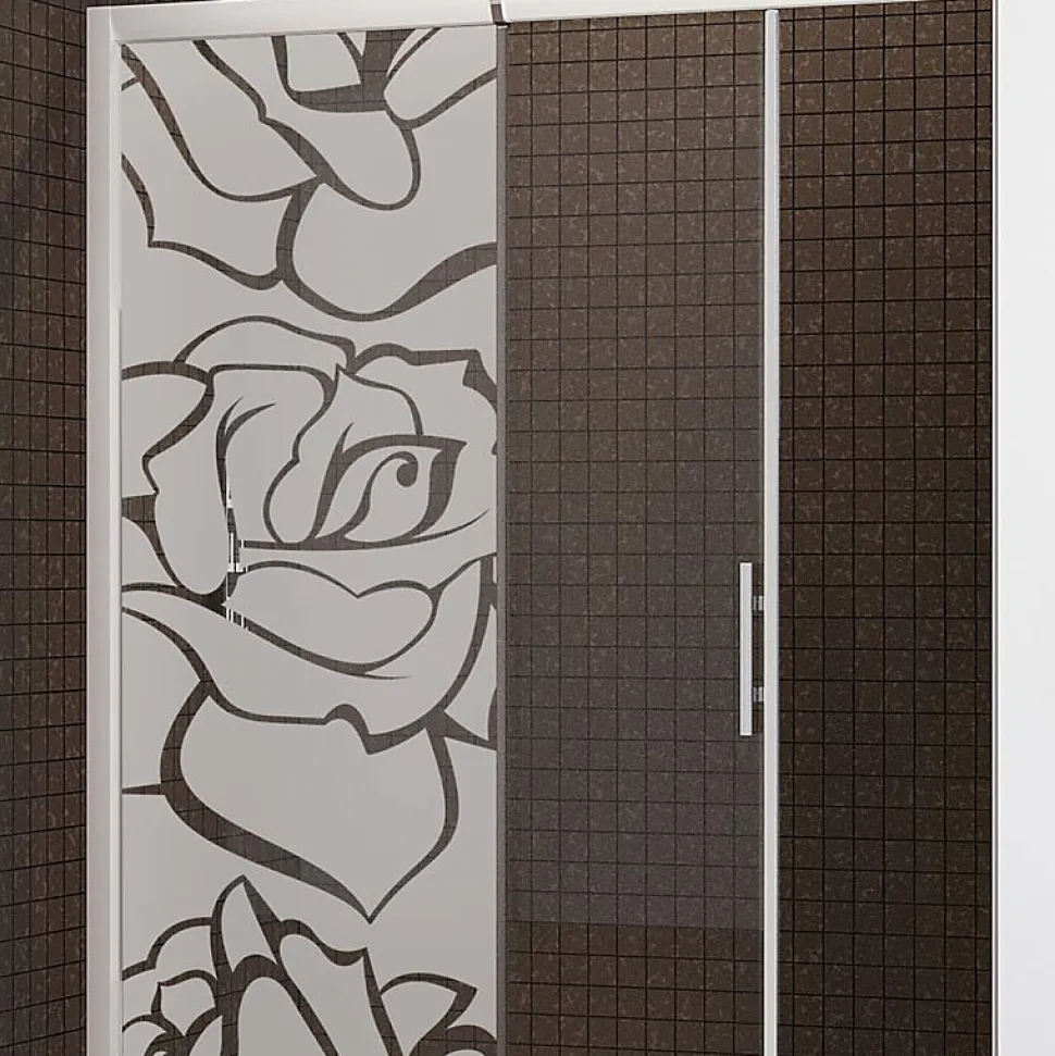 Film Fenêtre Anti Regard Occultant - ROSES - Stickers Autocollant Brise-Vue pour Vitre & Porte de Douche - 150x45cm