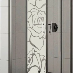 Film Fenêtre Anti Regard Occultant - ROSES - Stickers Autocollant Brise-Vue pour Vitre & Porte de Douche - 150x45cm
