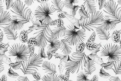 Film occultant fenêtre statique feuillage noir et blanc 67,5 x 150cm D-C-Fix®,Botanicals