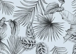 Film occultant fenêtre statique feuillage noir et blanc 67,5 x 150cm D-C-Fix®,Botanicals