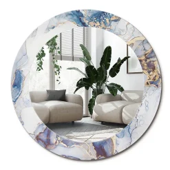 Fonctionnel Miroir Rond Cadre Verre Wallfluent fi70 cm Art Abstrait Décoration Murale Premium Sécurisé