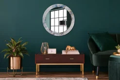 Fonctionnel Miroir Rond Cadre Verre Wallfluent fi70 cm Art Abstrait Décoration Murale Premium Sécurisé