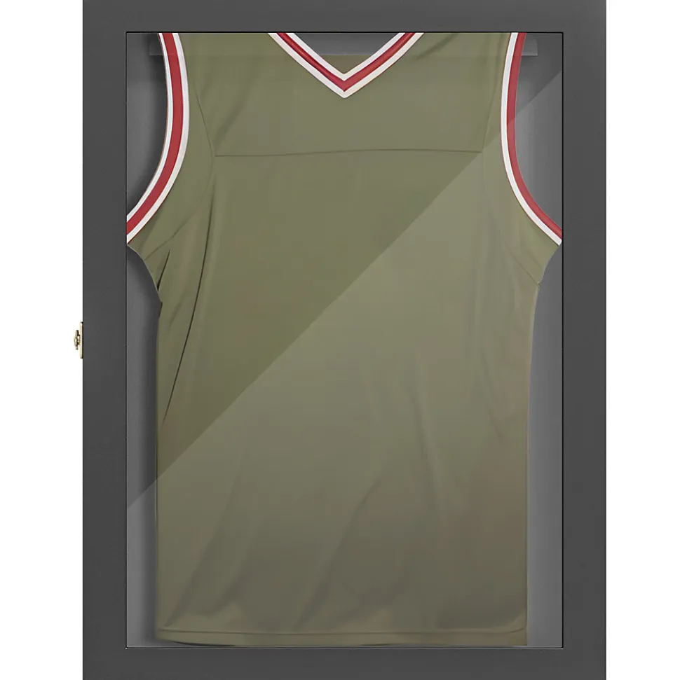 Frame box T-frame cadre pour maillot porte acrylique doublure interne feutre dim. 71L x 7l x 89H cm noir
