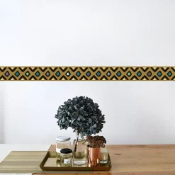 Frise adhésive abstraite multicolore géométrique, 10 cm X 300 cm, décoration intérieure