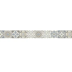 Frise adhésive autocollante 5 cm X 300 cm, motif carreaux de ciment style ancien, décorative borgatella.