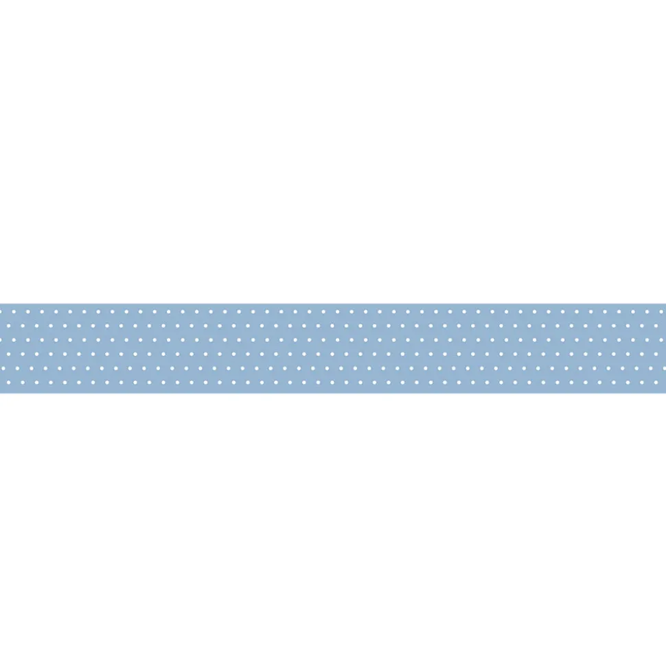 Frise adhésive autocollante 15 cm X 300 cm, motif pois blanc sur fond bleu, décoration murale intérieure