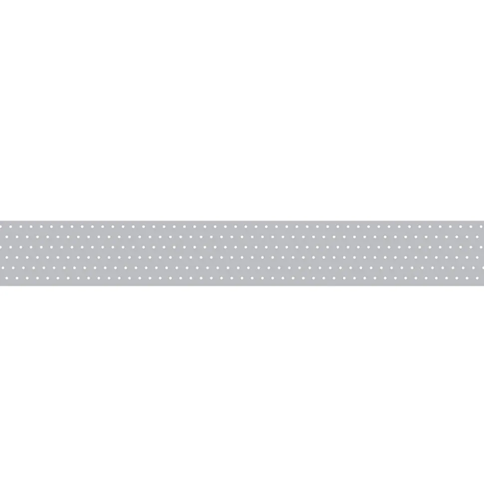 Frise adhésive autocollante 15 cm X 300 cm, motif pois blanc sur fond gris, décorative pour murs et meubles.