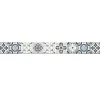 Frise adhésive autocollante borgatella bleu 5 cm X 300 cm, motif carreaux de ciment ancien, déco intérieure murale, revêtement mur