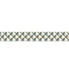 Frise adhésive autocollante 15 cm X 300 cm, motif éventail gris et crème avec cercles au milieu, décoration murale intérieure.