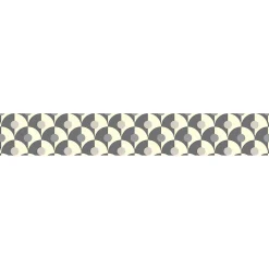 Frise adhésive autocollante Rossvol Gris, motif éventails Marron et Beige, 5 cm x 300 cm, décoration murale intérieure