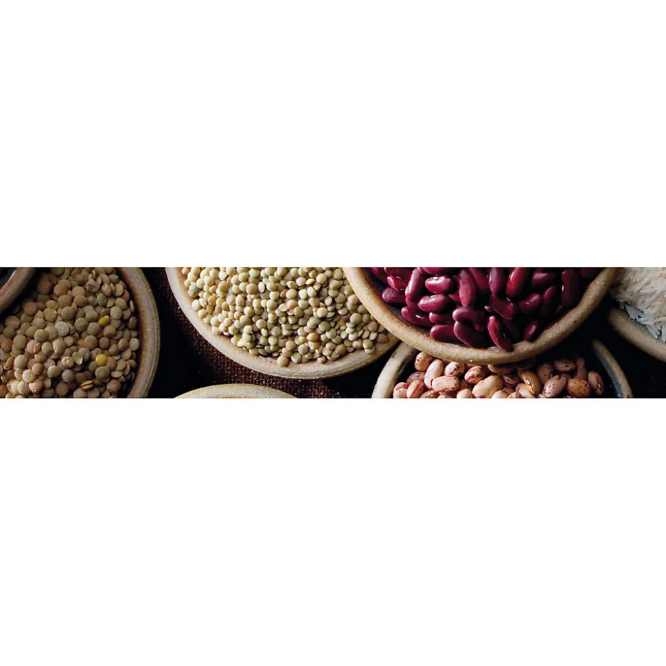 Frise adhésive cuisine alimentaire 15x300cm, décorative avec photos alimentaires