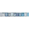 Frise adhésive décorative 10 cm X 300 cm - Série Cabines de Plage en Bois et Bleues Typiques