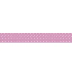 Frise adhésive décorative autocollante 15 cm X 300 cm, motif pois blanc, rose - Décoration murale facile et rapide