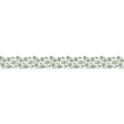 Frise adhésive décorative autocollante, motif palmiers verts, 5 cm X 300 cm - Maere