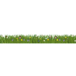 Frise adhésive décorative Campagne herbes hautes, fleurs et papillons - Autocollante 5 cm X 300 cm