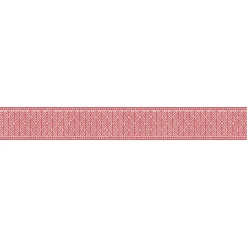 Frise adhésive décorative 10x300cm, motif floral géométrique rose, décoration murale pour intérieur.